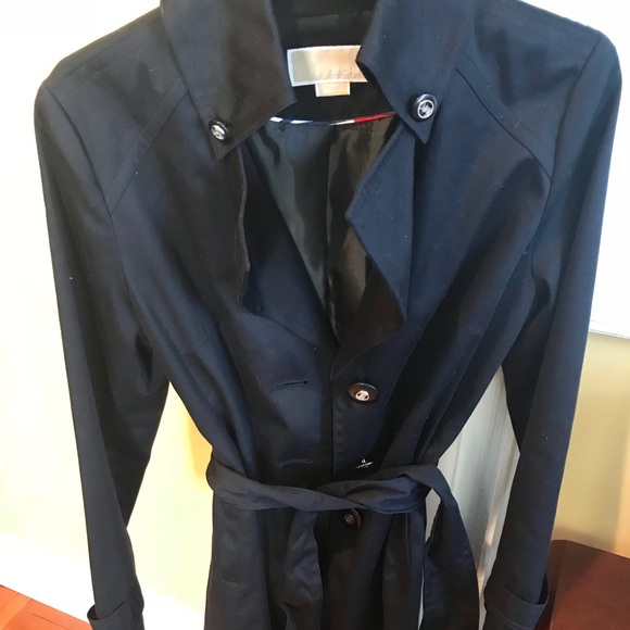 Michael Kors Black Trench Coat - Picture 1 of 5
